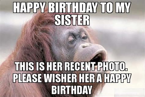 funny birthday meme sister